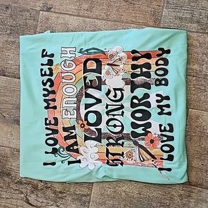 New Bella Canvas 3x mint shirt love myself worthy